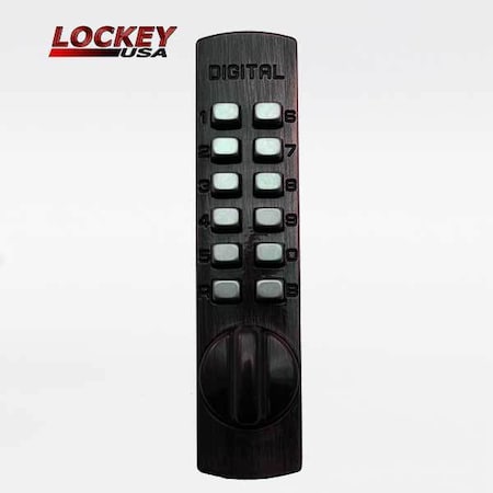 Lockey Lockey: Surface / Rim Mount Digital Keyless Combination Lock C120-ORB (C-120-ORB) C120-ORB